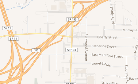 map of 3900 Belmont Ave Youngstown, OH 44505