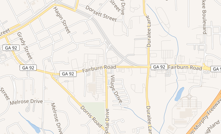 map of 6032 Fairburn Rd Douglasville, GA 30134