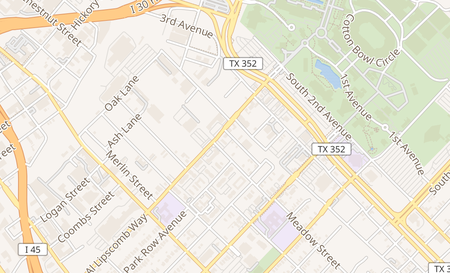 map of 3114 Al Lipscomb Way Dallas, TX 75215