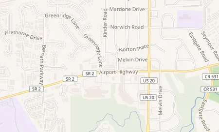 map of 5350 Airport Highway Toledo, OH 43615