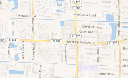 map of 3157 Forest Hill Blvd Palm Springs, FL 33406