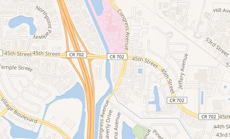 map of 2100 45th St West Palm Beach, FL 33407