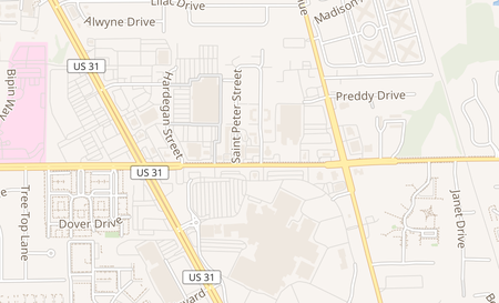 map of 2302 E County Line Rd Indianapolis, IN 46227