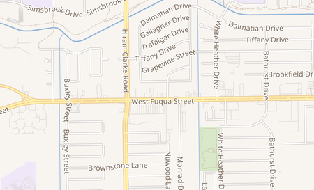map of 4412 W Fuqua St Houston, TX 77045