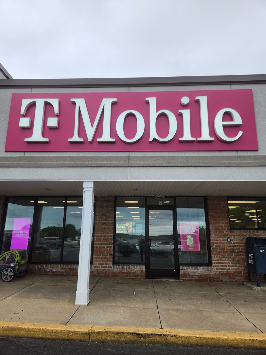Exterior photo of T-Mobile Store at Main St & Shirk Rd, New Holland, PA