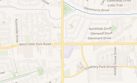 map of 17904 W Little York Suite A Houston, TX 77084