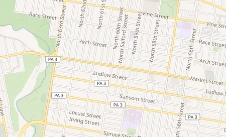 map of 1 S 60th street Philadelphia, PA 19139