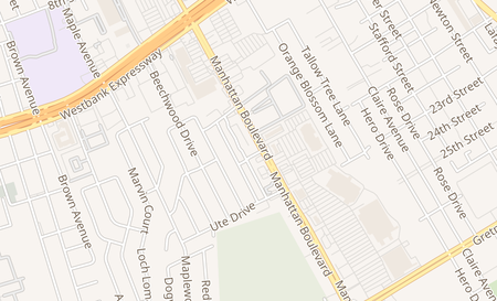 map of 1118 Manhattan Blvd Ste B Harvey, LA 70058