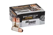 Sig Sauer Elite Performance 9mm 124 Grain V-Crown JHP, 20 Rounds E9MMA2-20 | E9MMA2-20