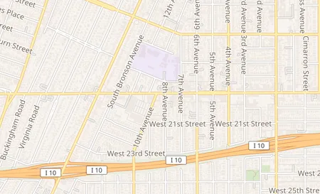 map of 1903 8th Ave Los Angeles, CA 90018