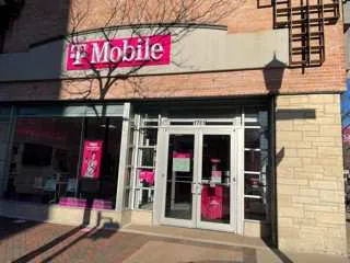 Exterior photo of T-Mobile store at Sherman Ave & Church St, Evanston, IL