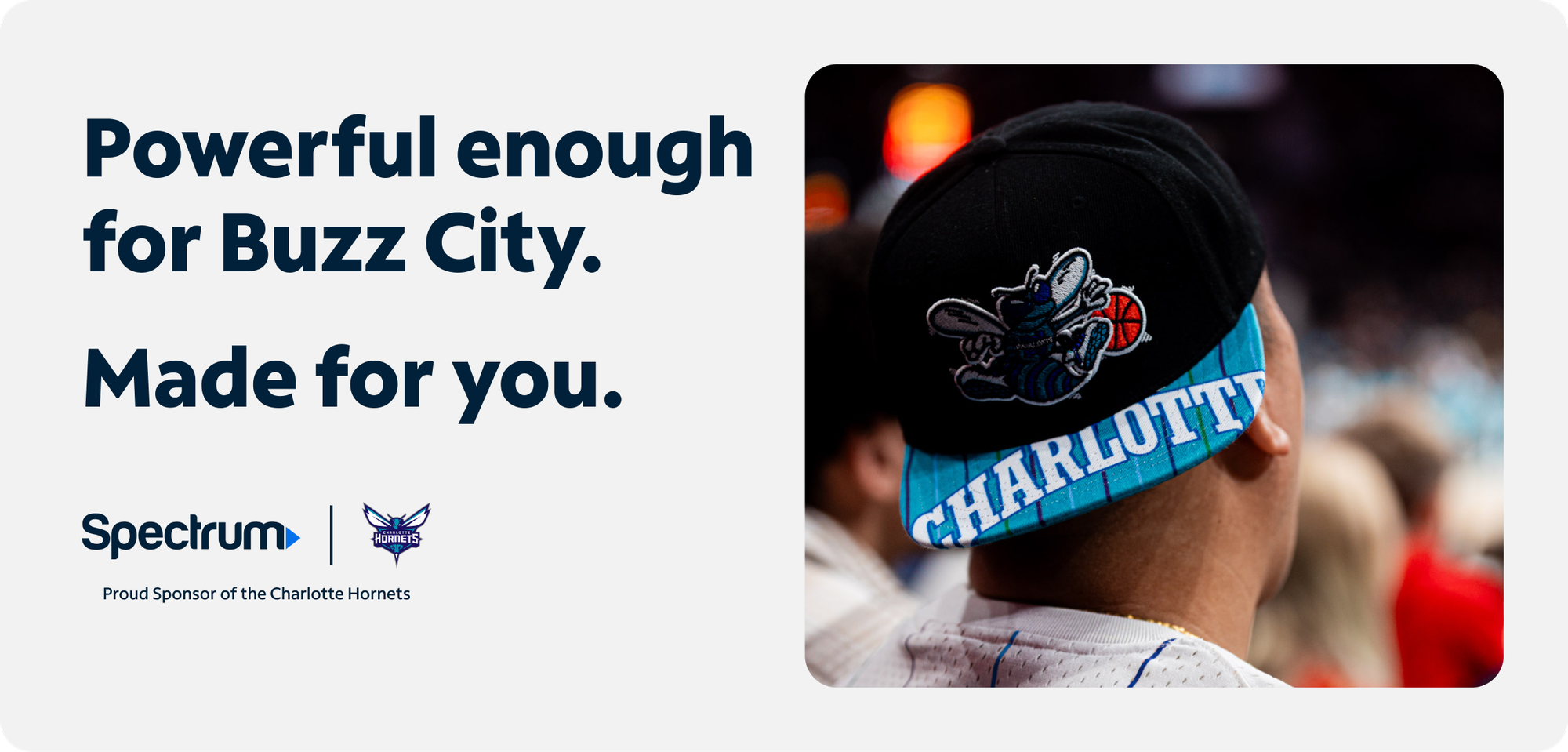 Charlotte Hornets banner for Cities and Stores within the Charlotte DMA.