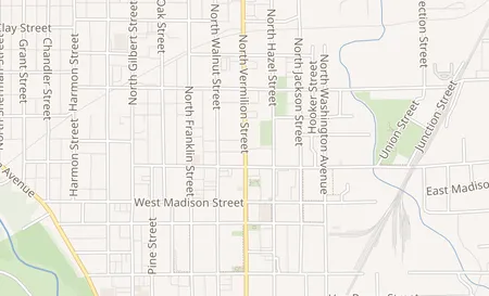 map of 410 N Vermilion Danville, IL 61832