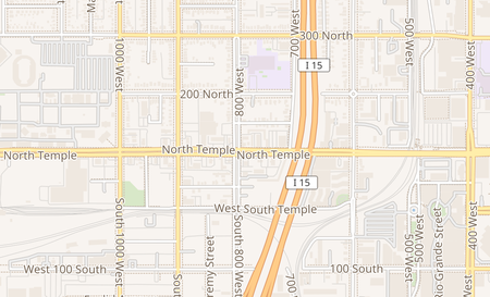 map of 780 W North Temple Salt Lake City, UT 84116