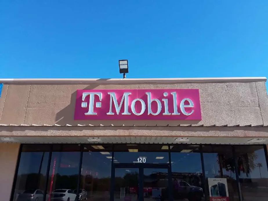 Exterior photo of T-Mobile store at S Brahma Blvd & General Cavazos Blvd, Kingsville, TX