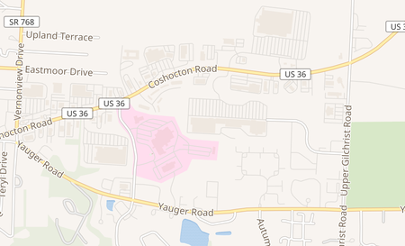 map of 1500 Coshocton Ave Mount Vernon, OH 43050