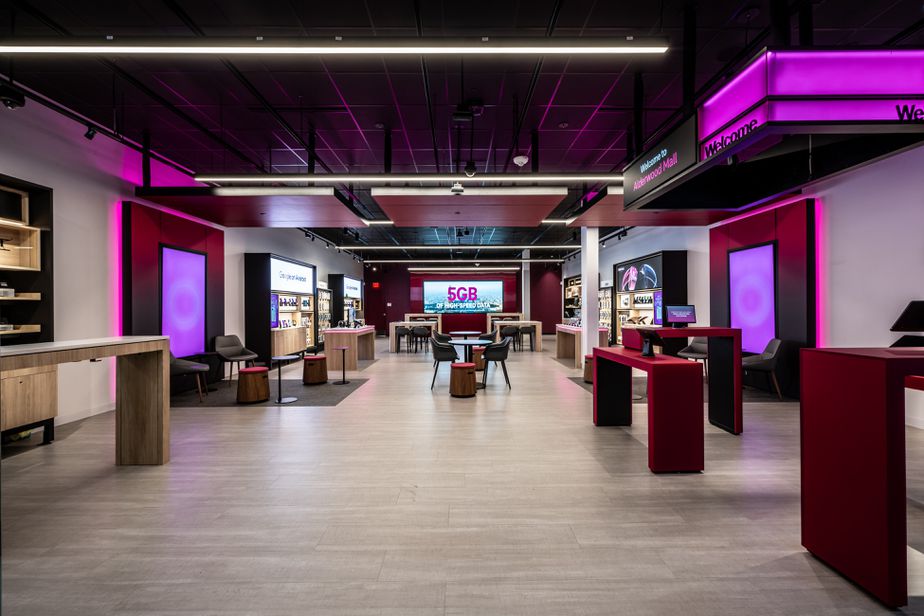 Interior photo of T-Mobile Store at Alderwood Mall, Lynnwood, WA
