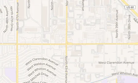 map of 4248 W Indian School Rd, Ste 104 Phoenix, AZ 85019