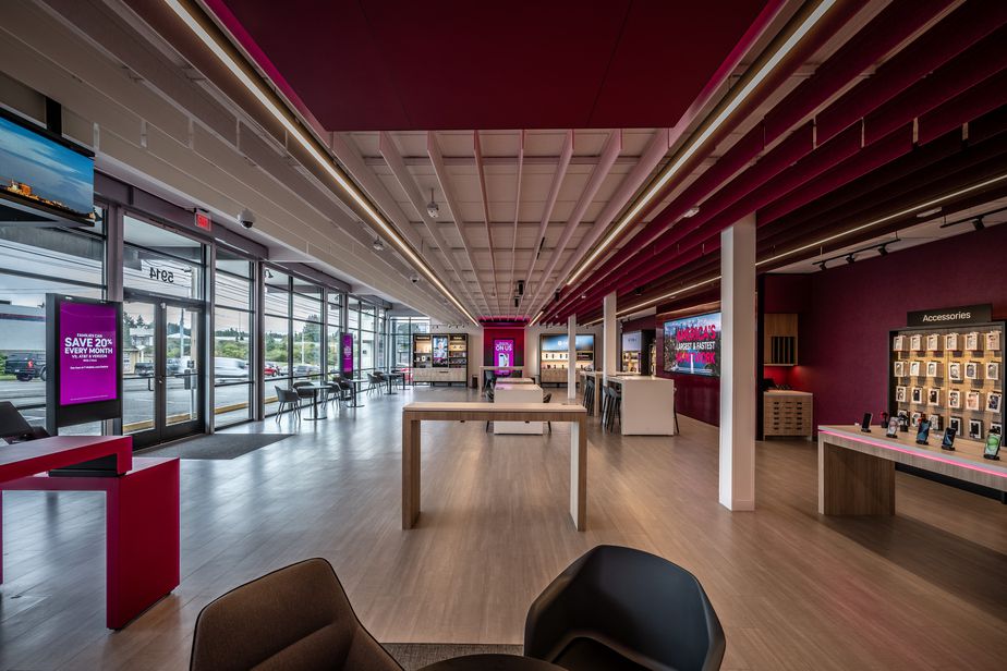 Interior photo of T-Mobile Store at 6th & Pearl, Tacoma, WA