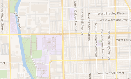 map of 3535 N. Western Ave Chicago, IL 60618