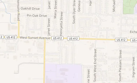 map of 2021 W Sunset Ave Ste B Springdale, AR 72762