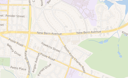 map of 2016 New Bern Ave Raleigh, NC 27610