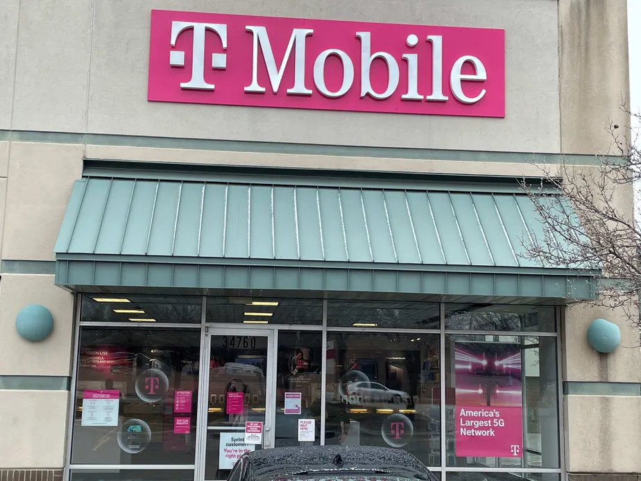 Exterior photo of T-Mobile store at Ford Rd & N Hanlon St, Westland, MI