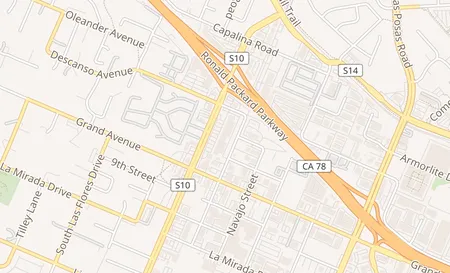 map of 129 S. Rancho Santa Fe Road San Marcos, CA 92078