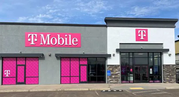 Exterior photo of T-Mobile store at Island Ave & Walton Rd, Island City, OR
