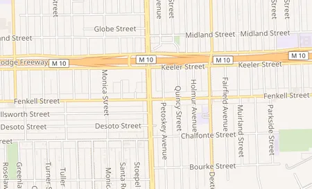 map of 15300 Livernois Ave Detroit, MI 48238
