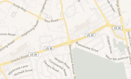 map of 701 Loucks Rd York, PA 17404