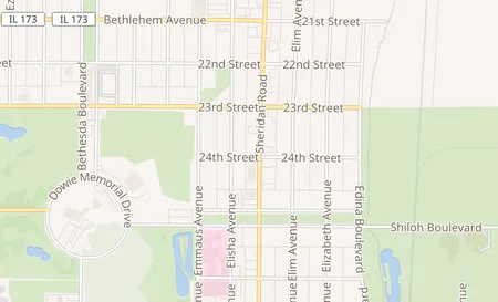 map of 2384 Sheridan Rd Zion, IL 60099