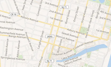 map of 615 Main St Asbury Park, NJ 07712