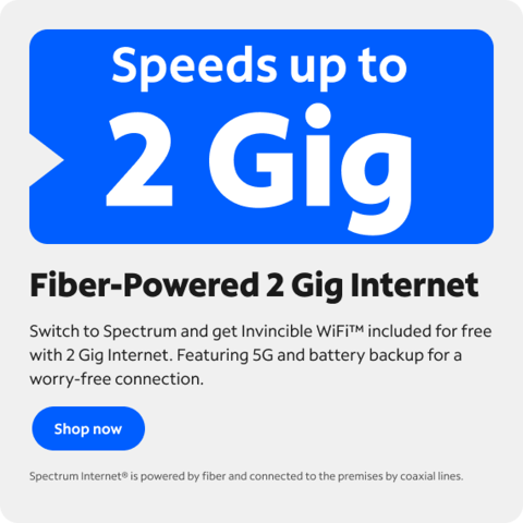 Spectrum Fiber-Powered 2 Gig Internet