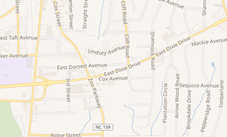 map of 529 E. Dixie Dr. Ste A Asheboro, NC 27203