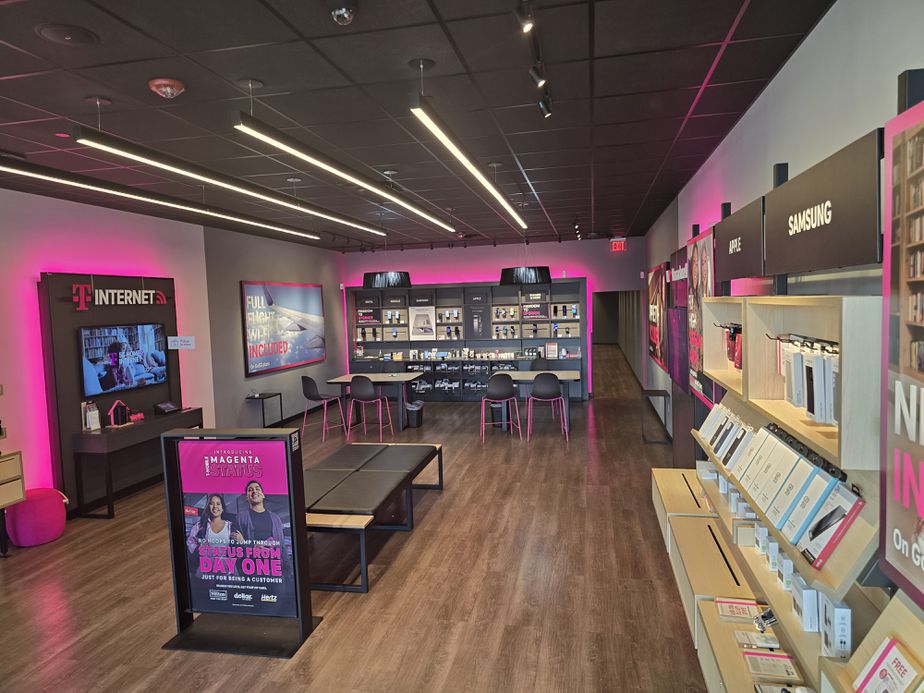 Interior photo of T-Mobile Store at Stallbrook Marketplace, Bellingham, MA