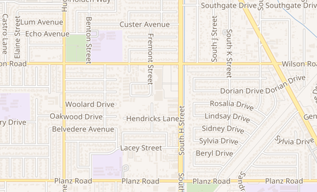 map of 2705 South H Street Bakersfield, CA 93304