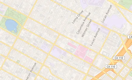 map of 1416 W 6th St Los Angeles, CA 90017