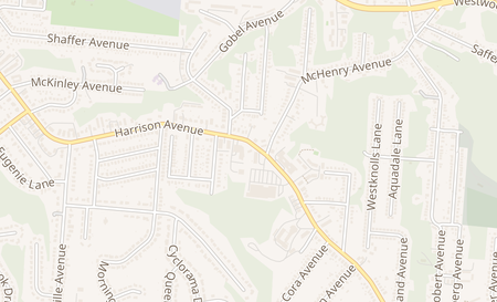 map of 2463 Harrison Ave Cincinnati, OH 45211