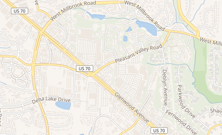 map of 4203 Pleasant Valley Rd Raleigh, NC 27612
