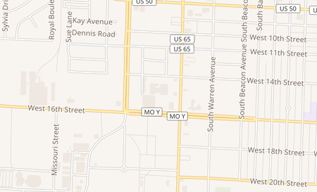 map of 1400 S Limit Ave Sedalia, MO 65301