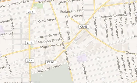 map of 491 Maple Avenue Westbury, NY 11590