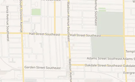 map of 1221 Madison Ave SE Grand Rapids, MI 49507