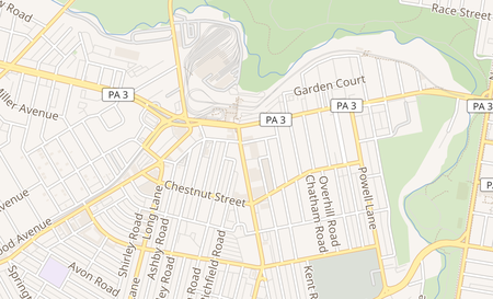 map of 25 S 69th Street Upper Darby, PA 19082