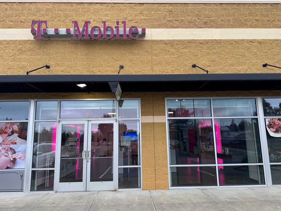 Exterior photo of T-Mobile Store at NE 238th & Sandy Blvd, Wood Village, OR