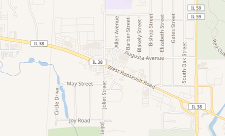 map of 119 W. Roosevelt RD West Chicago, IL 60185