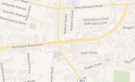map of 354 Northland Blvd Cincinnati, OH 45246
