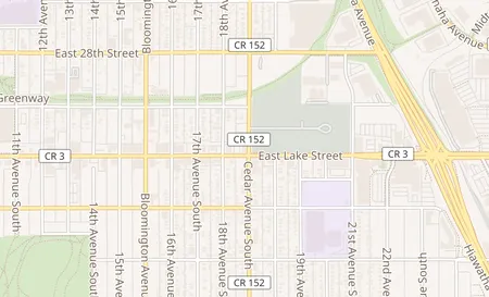 map of 1822 E Lake Street 2 Minneapolis, MN 55407