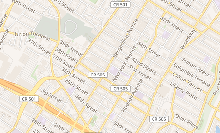 map of 3914 Bergenline Ave Union City, NJ 07087