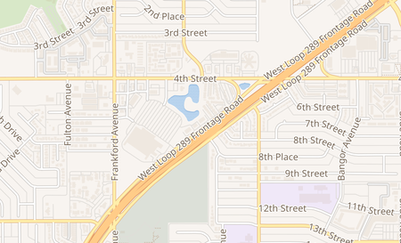map of 401 Slide Rd # 110 Suite 200 Lubbock, TX 79416